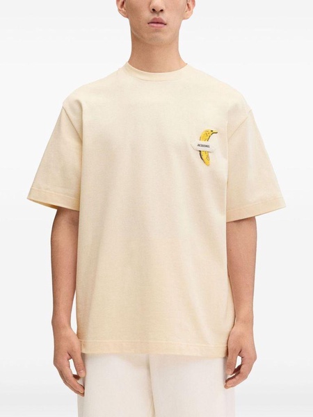 Le Banane t-shirt in yellow cotton with banana printed