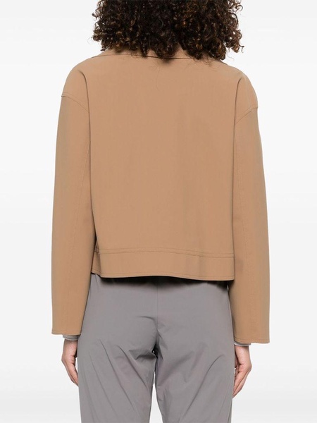 Camel brown jacket with spread collar