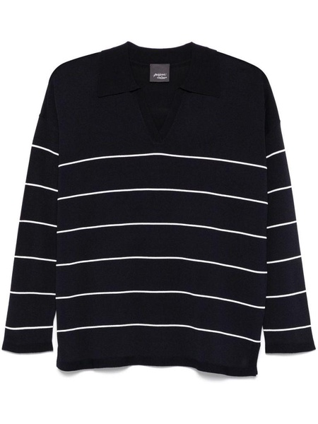 Blue 'Pece' knitwear with white stipes