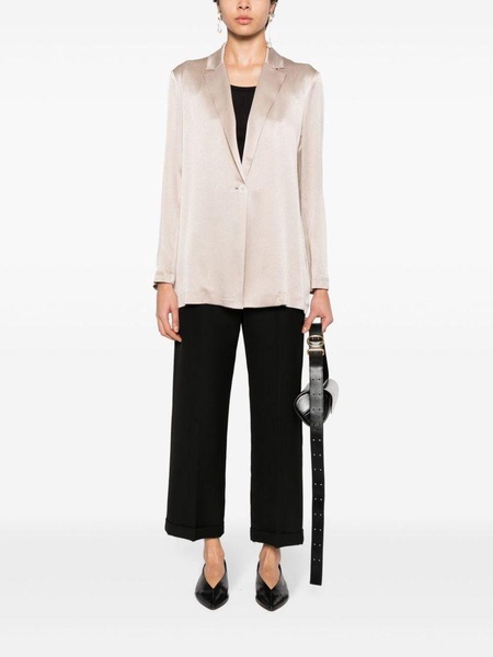 Beige satin blazer