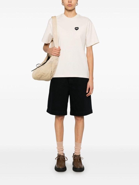 Cotton t-shirt in ivory