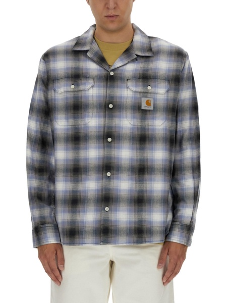 COTTON SHIRT WITH LOGO PATCH