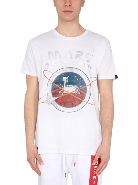 "MISSION TO MARS" COTTON JERSEY PRINTED T-SHIRT 