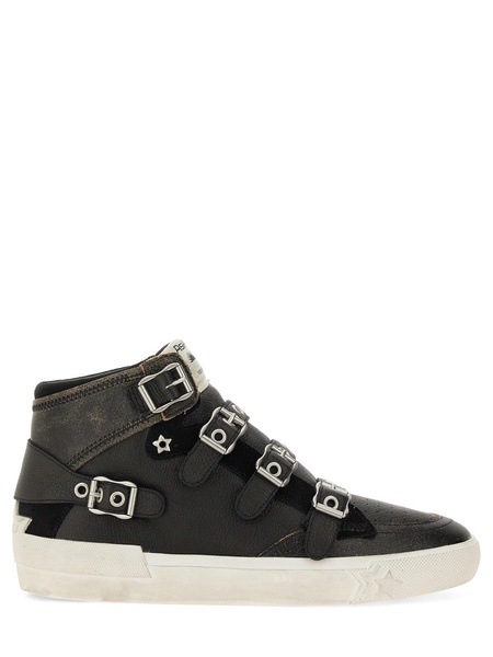 MOONLIGHT BUCKLE LEATHER SNEAKER