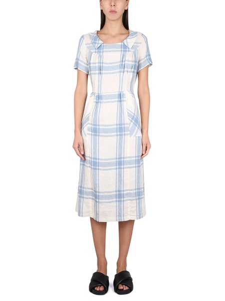 COTTON POPLIN MIDI DRESS