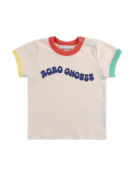 WAVY T-SHIRT WITH LOGO PRINT