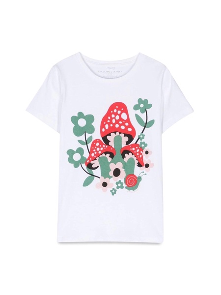 MUSHROOM AND FLOWER M/C T-SHIRT