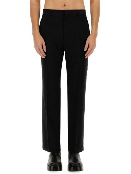 "STRAIGHT FIT" WOOL PANTS
