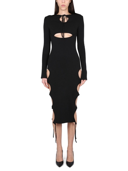 MIDI DRESS WITH CUT-OUT DETAILS