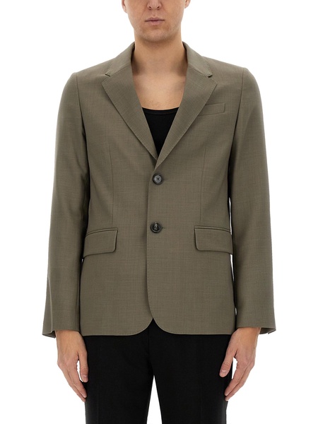 SINGLE-BREASTED WOOL GABARDINE JACKET