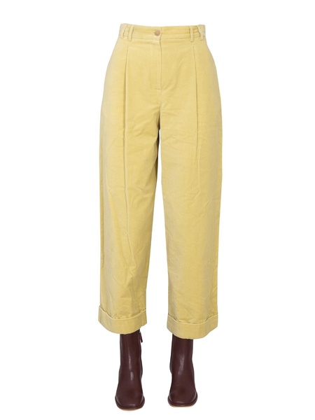 LUREX VELVET WIDE PANTS
