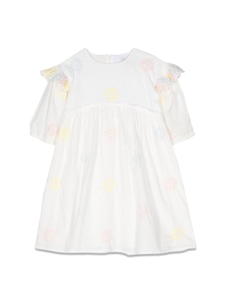 3/4 sleeve embroidered dress