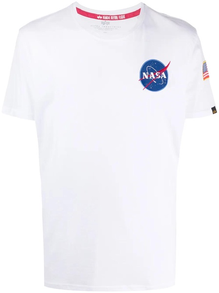 "SPACE SHUTTLE" COTTON JERSEY T-SHIRT WITH PATCH