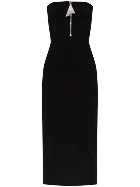 strapeless midi dress