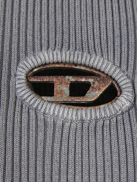 Diesel K-Darin-A Cut-Out Jumper With Vintage Oval D