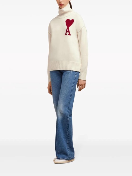 White Wool Ami de Coeur Sweater