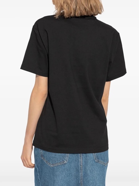 Alexander Wang Essential Jsy Ss T-Shirt W/ Puff Logo & Bound Neck Clothing