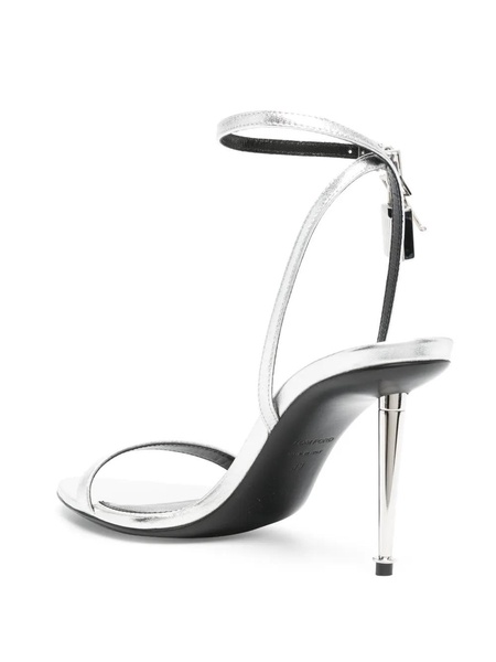 85mm Padlock metallic leather sandals