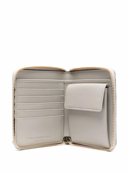 Black\/gold Zip Around Falabella Wallet