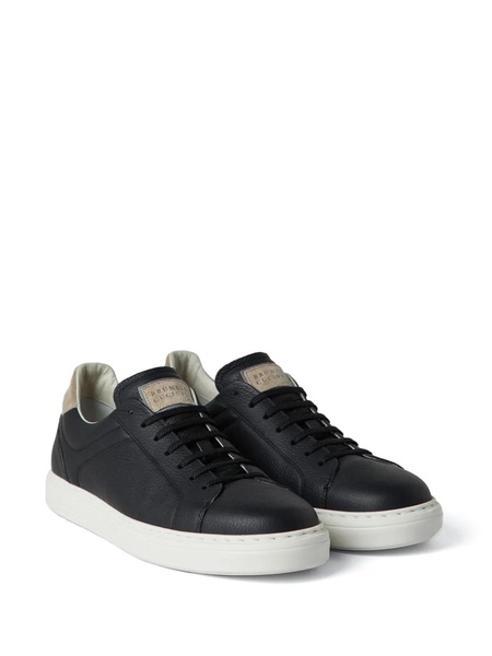 Logo leather sneakers
