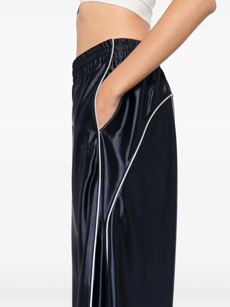 Blue sporty pants with linear details