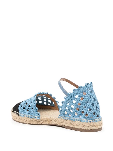 Sunburst raffia espadrille sandals