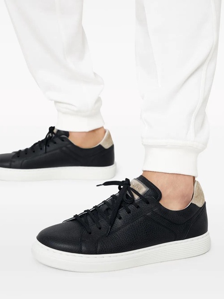 Logo leather sneakers