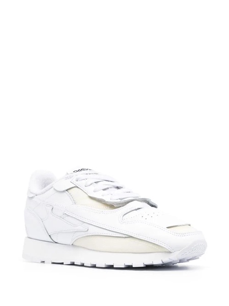 Leather And Fabric Sneakers