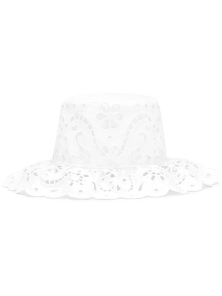 Broderie Anglaise Cotton Poplin Bucket Hat
