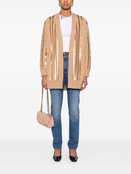 Mirco sequined wool and cashmere cardigan
