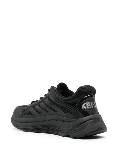 Black Mesh Panel Sneakers