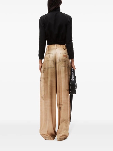 Alexander Wang Logo-Tape Cropped Track Jacket