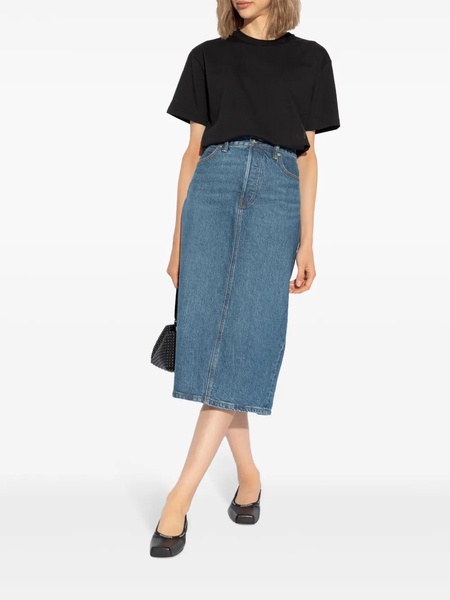 Alexander Wang Essential Jsy Ss T-Shirt W/ Puff Logo & Bound Neck Clothing