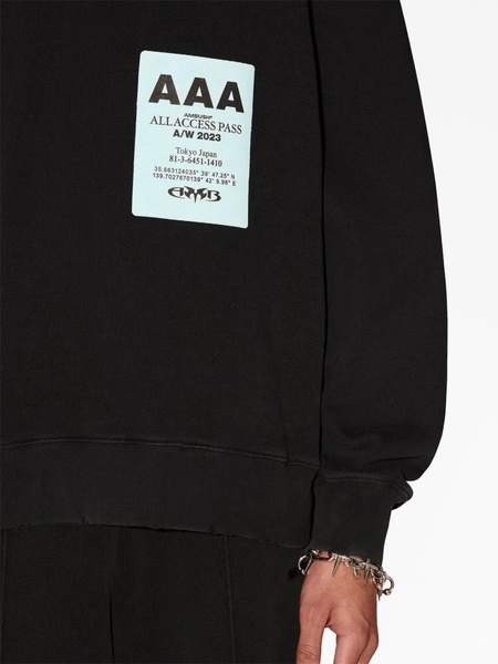 Black Cotton Sweatshirt