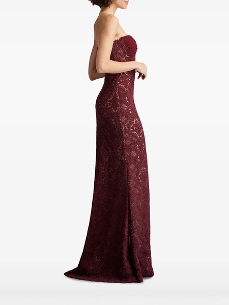 Strapless Lace A-Line Gown