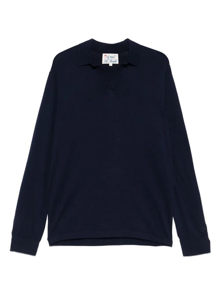Navy blue cotton 'Sloan' polo shirt