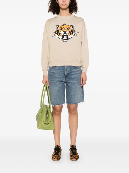 Embroidered Tiger logo sweatshirt