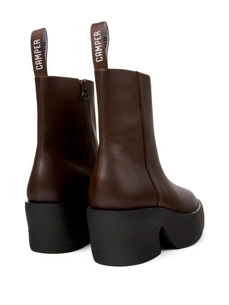 Brown leather boots for women