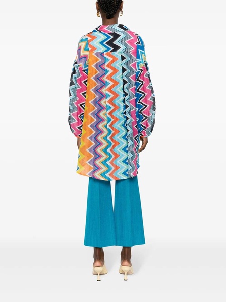 Zig Zag cotton and silk shirt