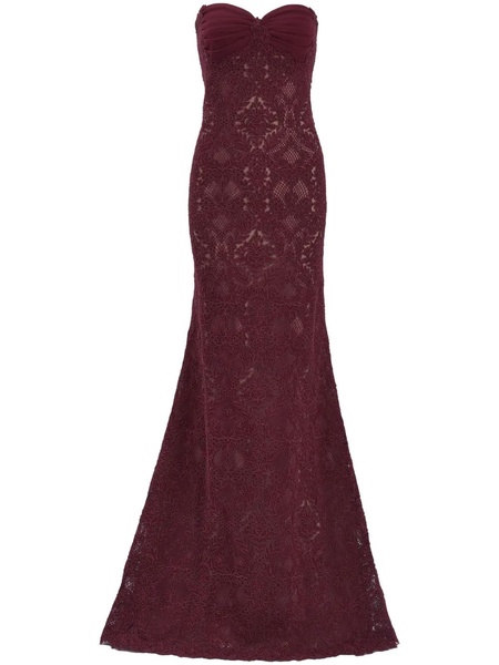 Strapless Lace A-Line Gown