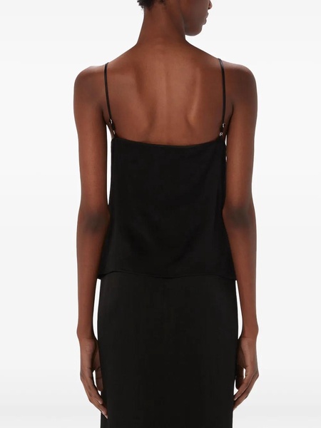 DRAPED SATIN TANK TOP