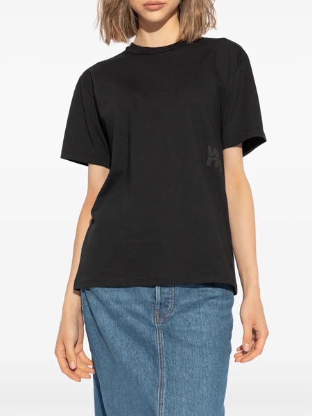 Alexander Wang Essential Jsy Ss T-Shirt W/ Puff Logo & Bound Neck Clothing