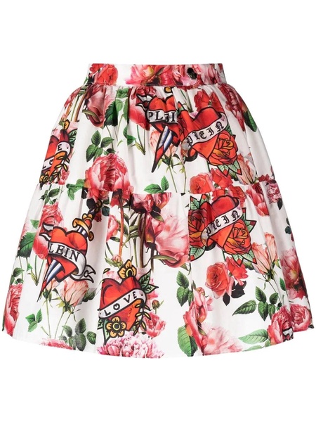 popeline mini skirt love