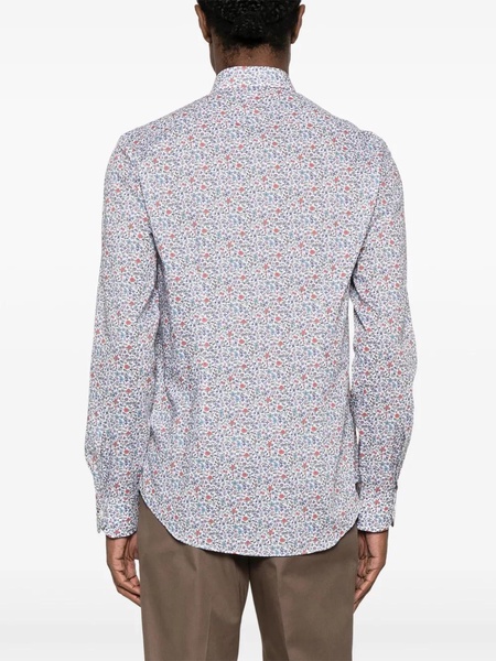 Cotton long sleeves shirt with floal pattern