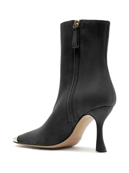 Olivia Suede Cap-Toe Booties