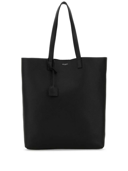 Saint Laurent Women Black Leather Bold Shopping Bag