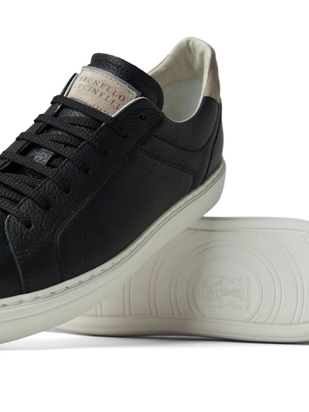 Logo leather sneakers