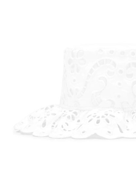 Broderie Anglaise Cotton Poplin Bucket Hat