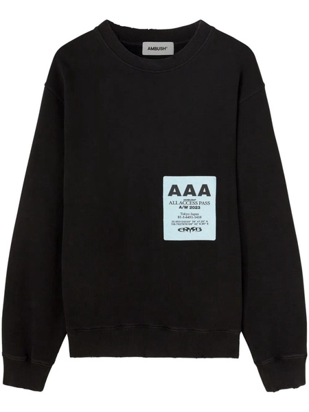 Black Cotton Sweatshirt