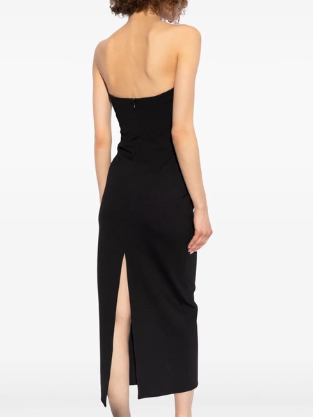 strapeless midi dress